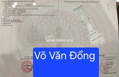 Bán đất đường Võ Văn Đồng - Gần bãi tắm Tân Trà